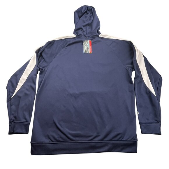 Michigan Wolverine Hoodie Men Large Blue Sweatshirt Holloway Dry Excel Spell out - Picture 2 of 11